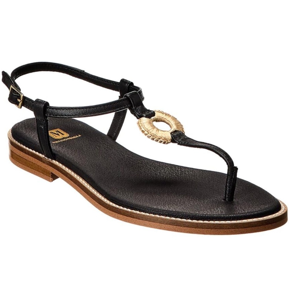 Bruno Magli Black and Gold Women's Sandals